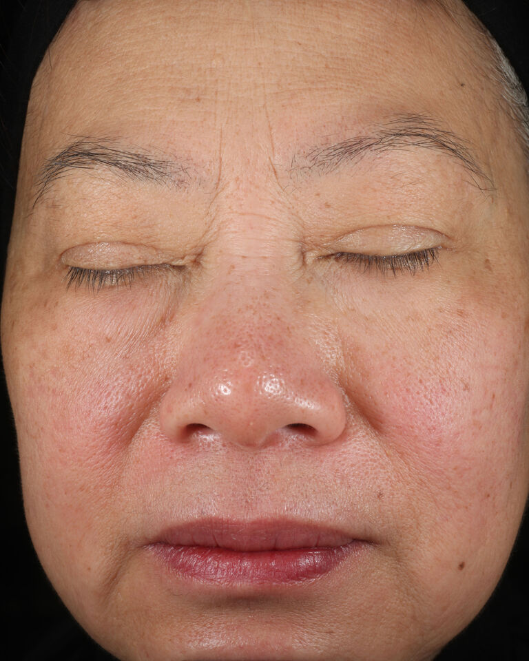 Before using Mary Kay Vitamin C+E Serum on brow area